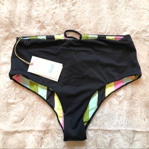 NWT Maaji Reversible Black Swim Bottoms